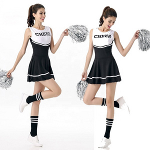 Customized Girls Cheer Uniforms Set Skirt Top Shell for Cheer Uniforms Women Custom OEM ODM Custom Designs Cheerleading Uniforms