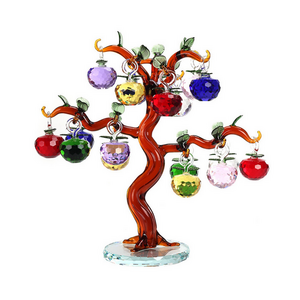 Grace crystal Fengshui crystal apple tree showpiece gifts souvenirs home office desk top crystal decoration