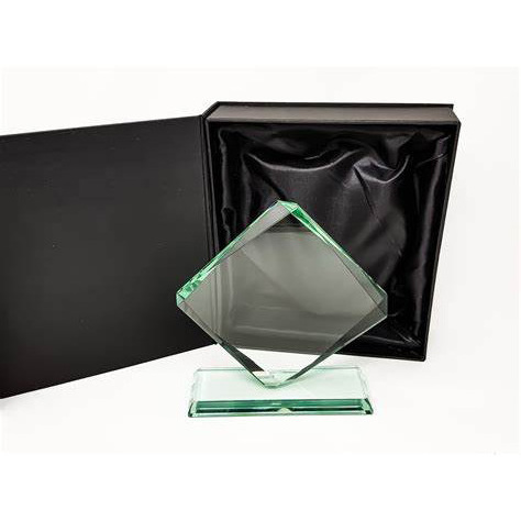 Wholesale custom different sizes square polished blank glass plaque awards for souvenirs gifts