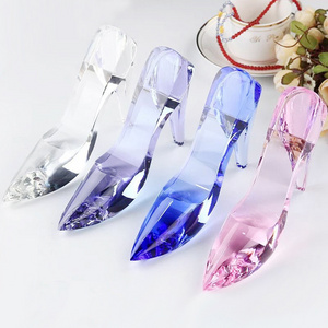 Customized Valentine Day's Gifts K9 Crystal High-Hell Shoes figurines