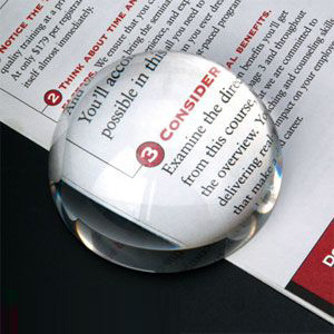 High Quality Glass crystal dome magnifier paperweight