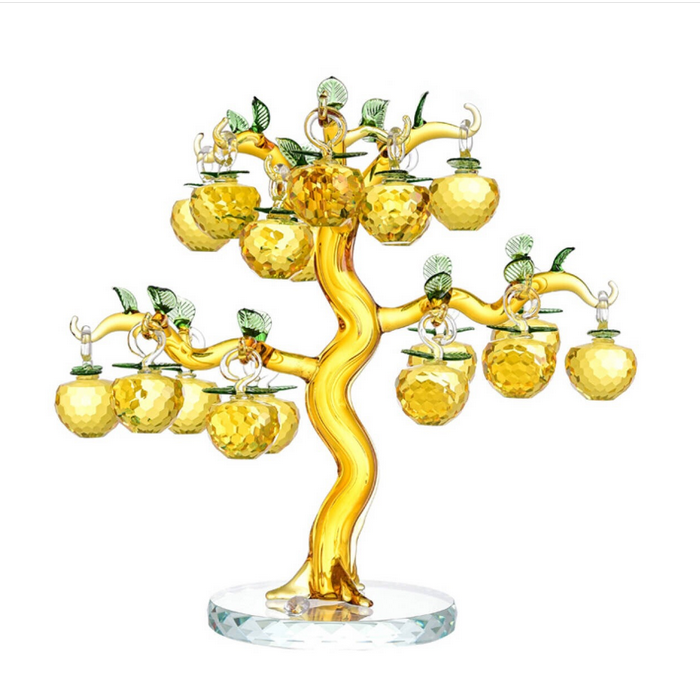 Grace crystal Fengshui crystal apple tree showpiece gifts souvenirs home office desk top crystal decoration