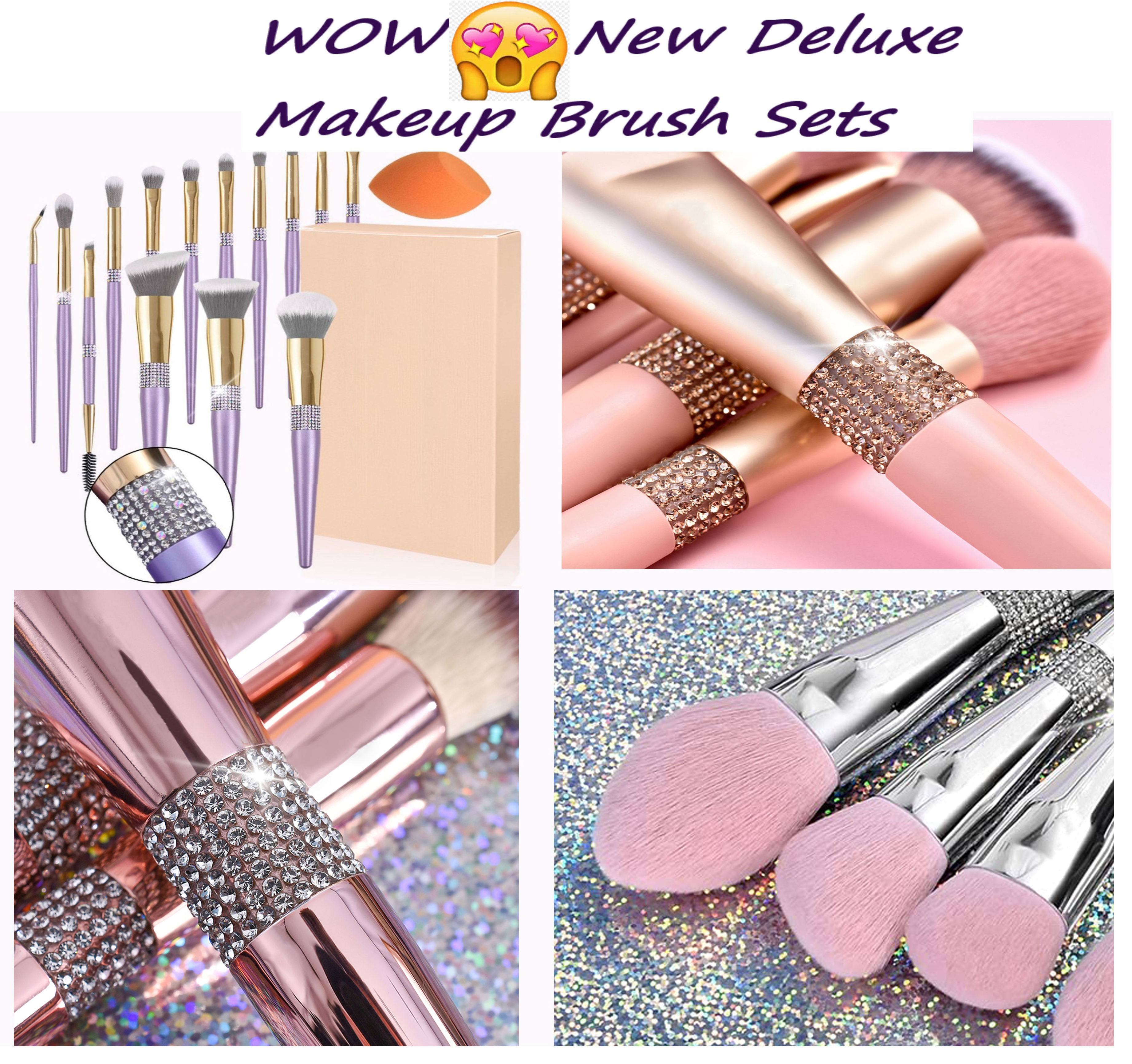 Pink gold luxury 10Pieces make up brushes Synthetic vegan Professional makeup brush set private label brochas de maquill