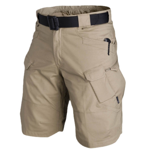 Men's knee Length Shorts Summer Casual Cotton Multi Pockets Cargo safari out wear shorts men's belt waist men Cargo Shorts