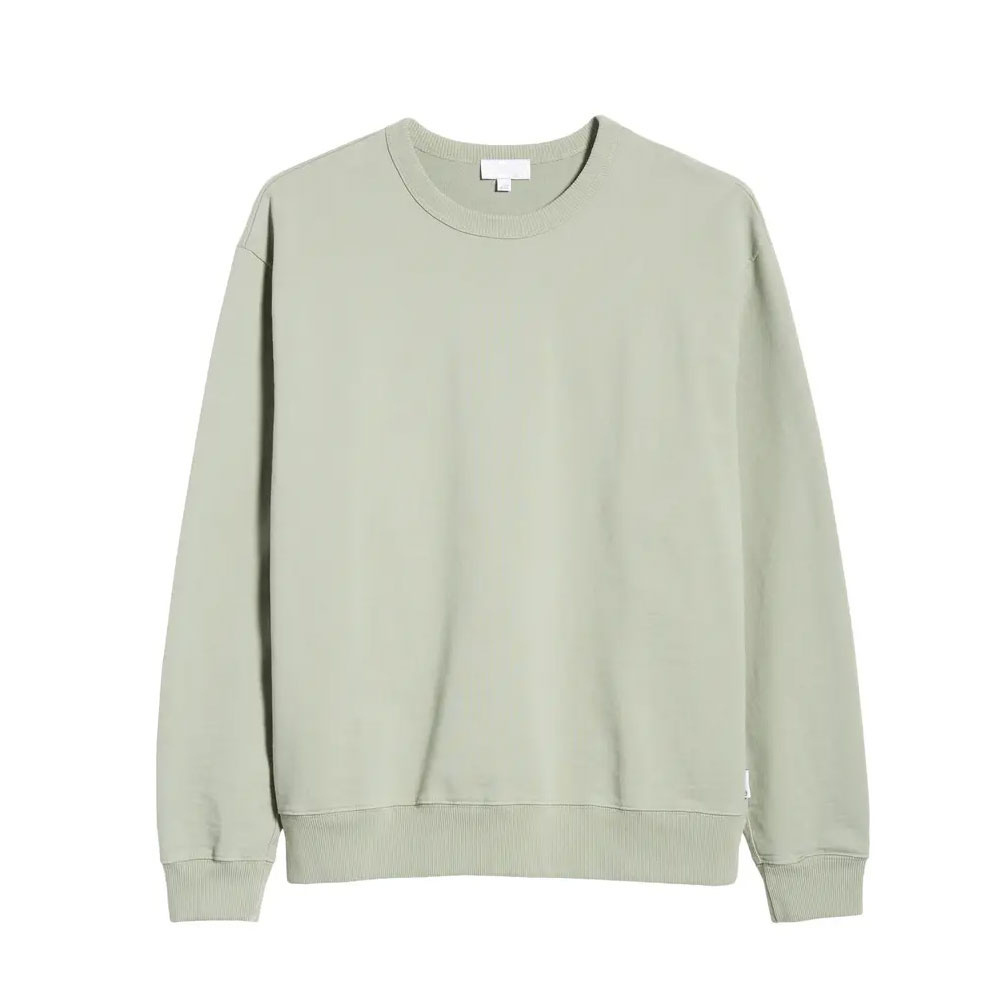 Premium ODM Cotton Blank Crewneck Plain Sweatshirts Original Materials Sweater Men's Sweat shirts O Neck Light grey dye