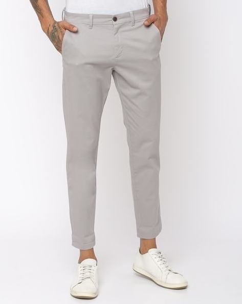 Wholesale Blank Office Khaki Men's Business Pants Khaki Cotton Spandex Chino Casual Men Pants Workout Workwear Pants