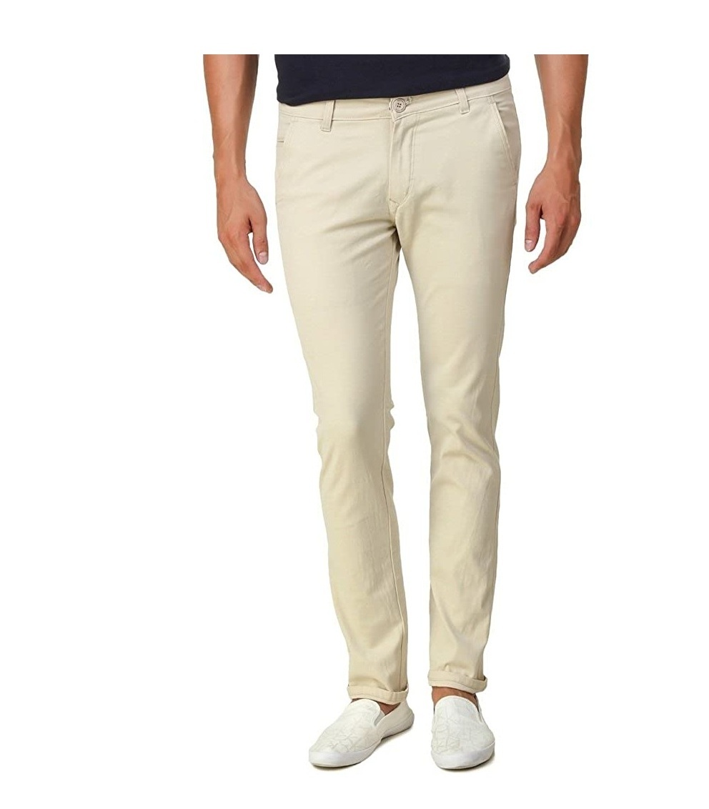 Wholesale Blank Office Khaki Men's Business Pants Khaki Cotton Spandex Chino Casual Men Pants Workout Workwear Pants