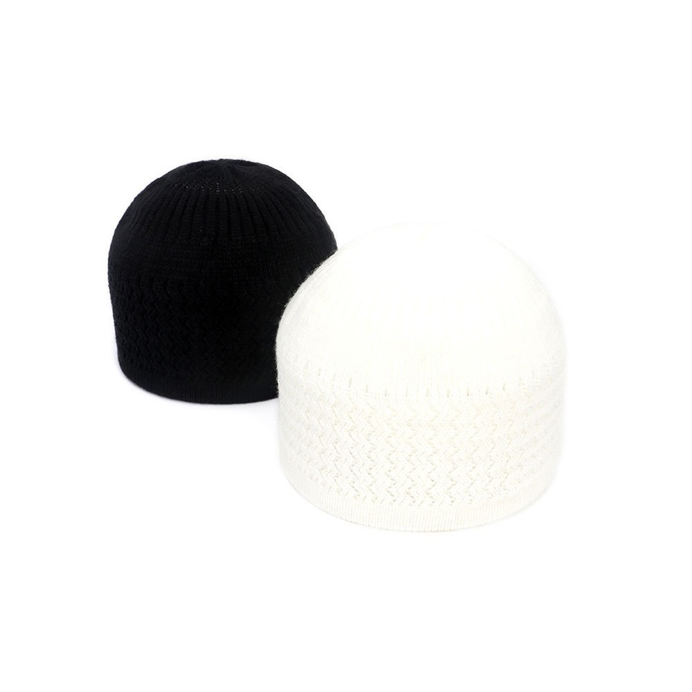 Muslim Polyester Cap white brown yellow Hand Crocheted Kippah Hat embroidery Muslim prayer Caps For men's solid color's