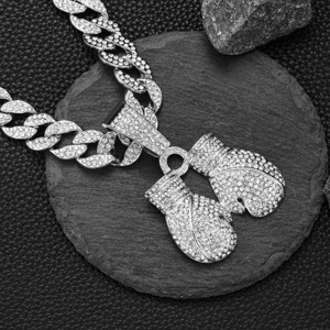 Bling hip hop Alloy boxing  pendant Street hip-hop rap  pendant Cuban chain