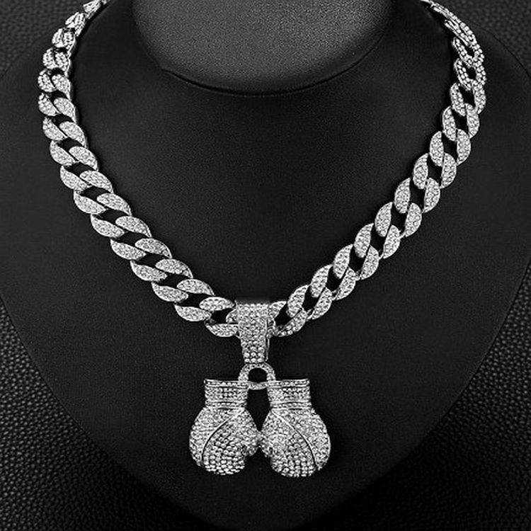 Bling hip hop Alloy boxing  pendant Street hip-hop rap  pendant Cuban chain