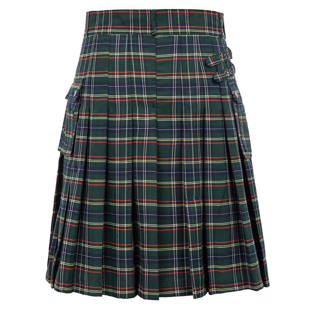 SL000118 Men Stylish Scotland Scottish National Tartan Utility Kilt Skirt