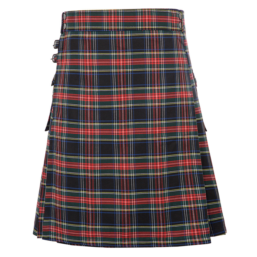 SL000118 Men Stylish Scotland Scottish National Tartan Utility Kilt Skirt