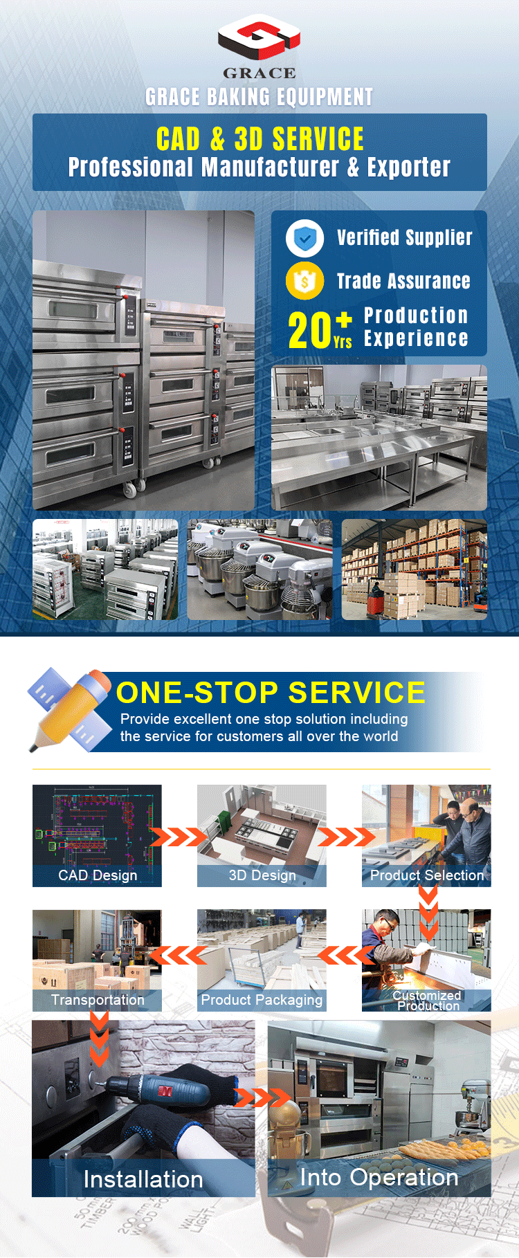 Multifunction Commercial Bakery Equipment Electric Oven 3 Deck 6 Trays Deck Oven with Wheels