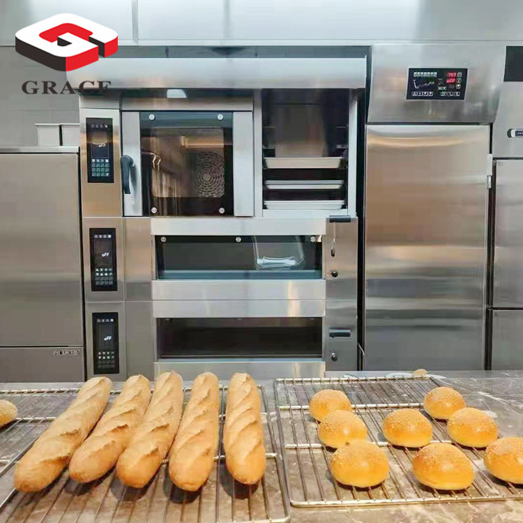 GRACE Cake Rotary Oven Dough Sheeter Divider Dough Mixer Pizza Oven Commercial Complete Bakery Equipment