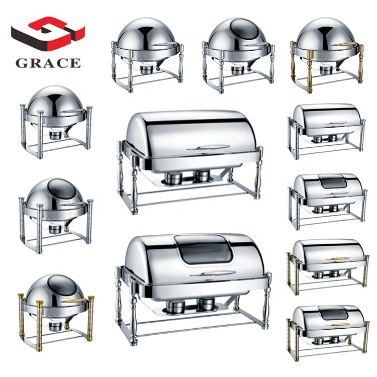 Stainless Steel Chafing dish set Full Size Pans, Chafing Dish Buffet Set