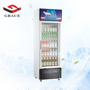 Supermarket Commercial Refrigerator Equipment 3 Glass Door Upright Chiller Freezer