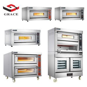 Professional Commercial Bakery Electric and Gas Baking Bread and Pizza Trays Deck Oven