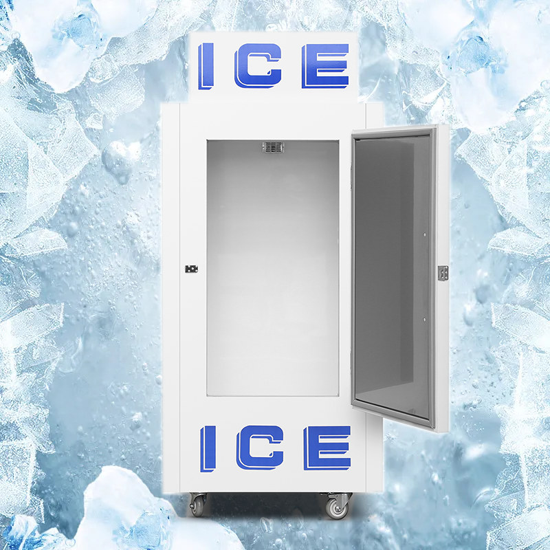 Indoor Outdoor bagged ice merchandise ice storage bin freezer for Commercial Catering