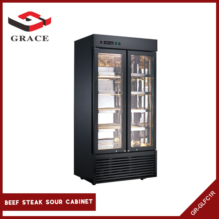 2020 Newest Design Commercial Cabinet Freezer Stainless Steel Meat Air Dryer Beef Display Fridge Refrigerator