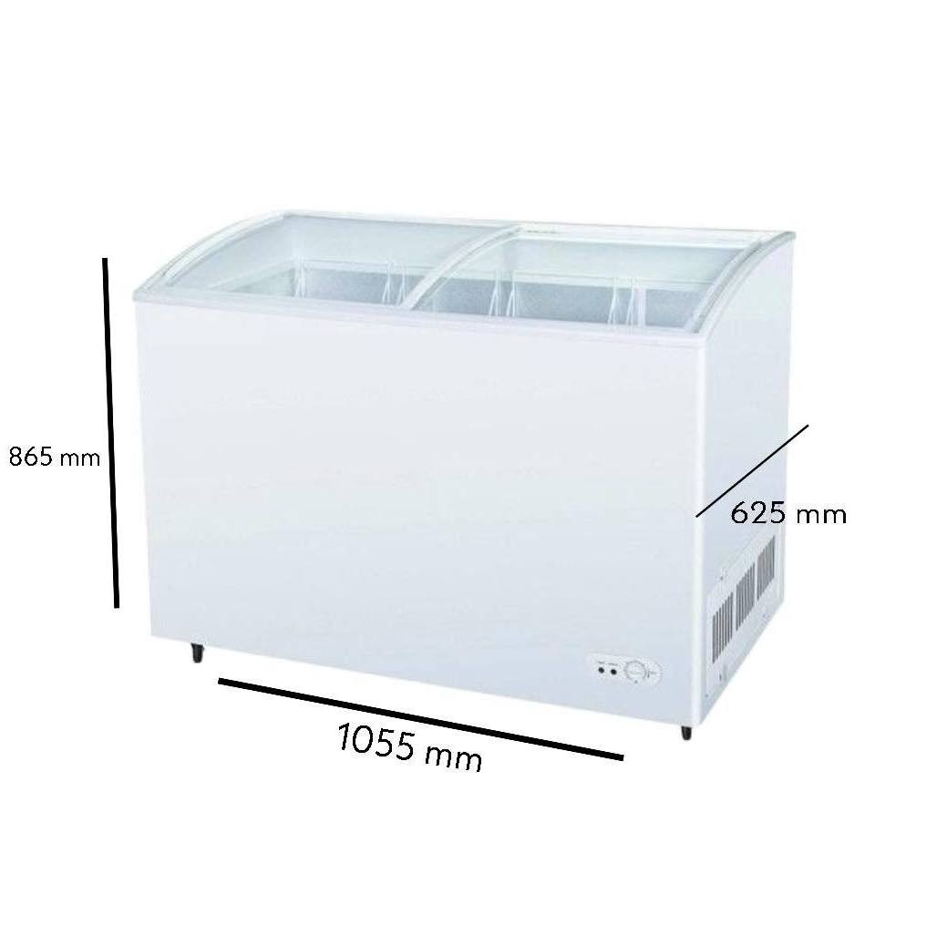 100L Commercial Refrigeration Equipment Sliding Glass Door Chest Fridge Freezer Large Chest Freezers