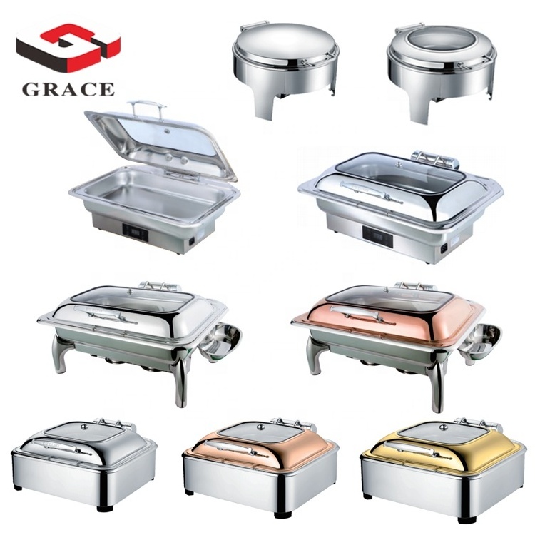 Stainless Steel Chafing dish set Full Size Pans, Chafing Dish Buffet Set