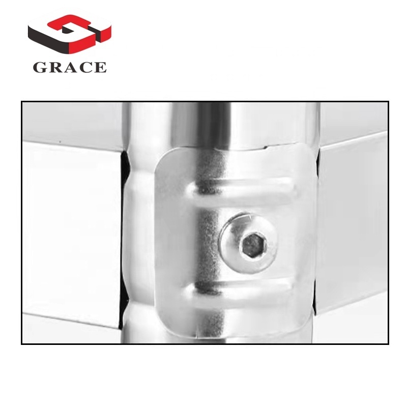 Grace Hotel Kitchen Equipment Stainless Steel Work Table Kitchen Work Bench Table with Wheel