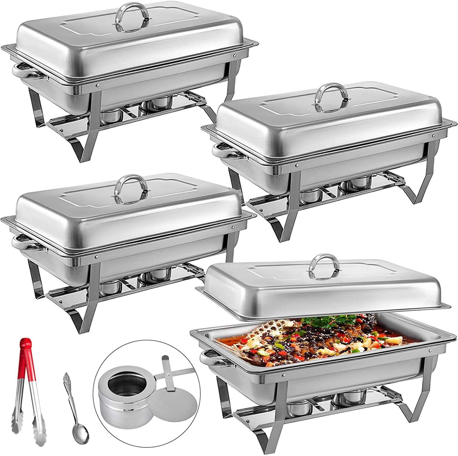 Stainless Steel Chafing dish set Full Size Pans, Chafing Dish Buffet Set