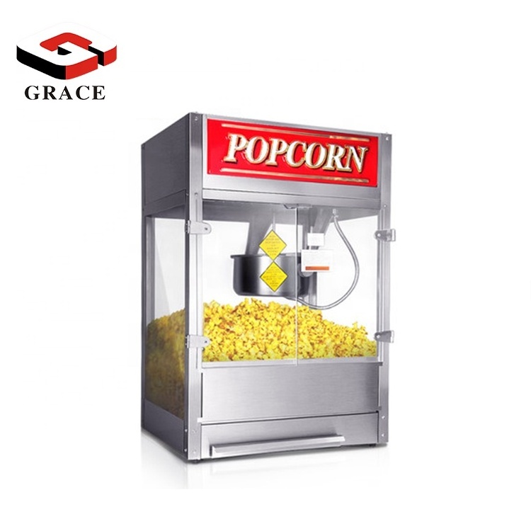 Cinema Use Big Capacity Popcorn Vending Machine 16OZ Commercial Stainless Steel Popcorn Maker