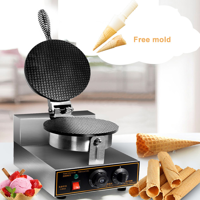 Professional Snack Machine Electric Durable Temperature Control Egg Roll Waffle Maker