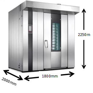 Grace Industrial Bakery Equipment High Quality One Trolley 32 Trays Electric Rotary Oven