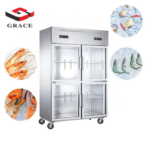 Refrigeration Chiller Display Upright Freezer Glass Door Upright Freezer with Glass Door Commercial Freezer