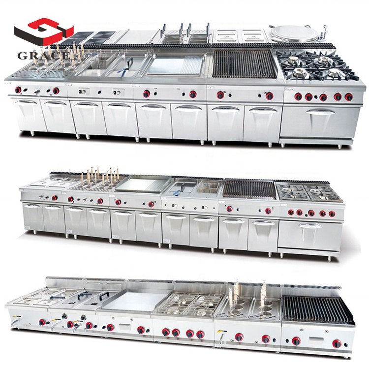 Other Hotel Restaurant Supplier Heavy Duty Seafood Buffet Gas Stove Kitchen Cooking Set Commercial Restaurant Equipment