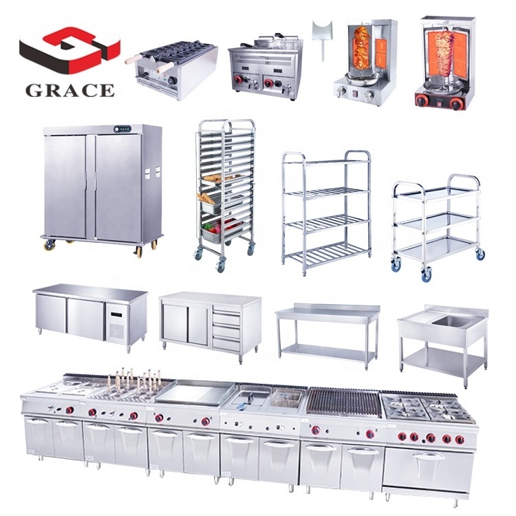 Stainless Steel Work Table Chiller Freezer Hotel Catering Commercial Restaurant Complete Kitchen Cooking Equipment