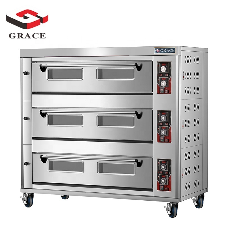 Commercial Kitchen Cooking Bakery Complet Equipment Baking Gas Electric Bread Toasters Cake Pizza Oven for Sale