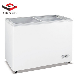 GRACE Manufacturers Large capacity 368L Commercial Deep Type Chest Freezer for Supermarket