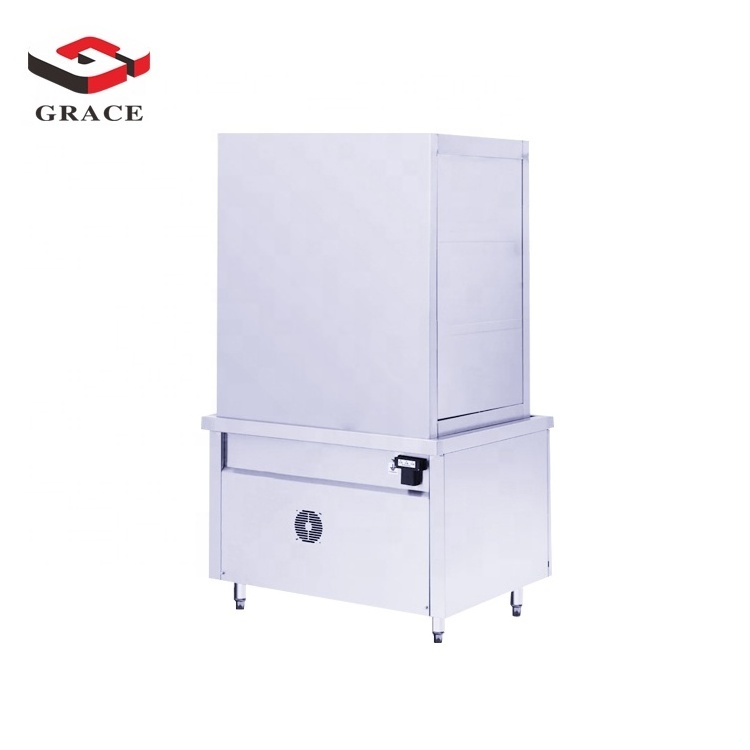 Restaurant Equipment Dim Sum Steamed Cabinet Machine Commercial Kitchen Gas Seafood Steamer