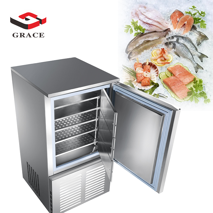 Grace Commercial Stainless Steel IQF blast freezer 8 trolley Tunnel type single quick freezing machine