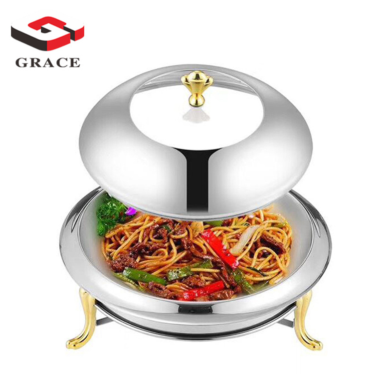 Restaurant hotel supplies Stainless steel food warmer chafing dishes new design buffet display set for sale