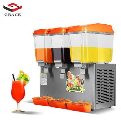 Commercial restaurant supplies Automatic 3tanks electric juicer dispenser cold hot mixed fruit beverage drink machine equipment