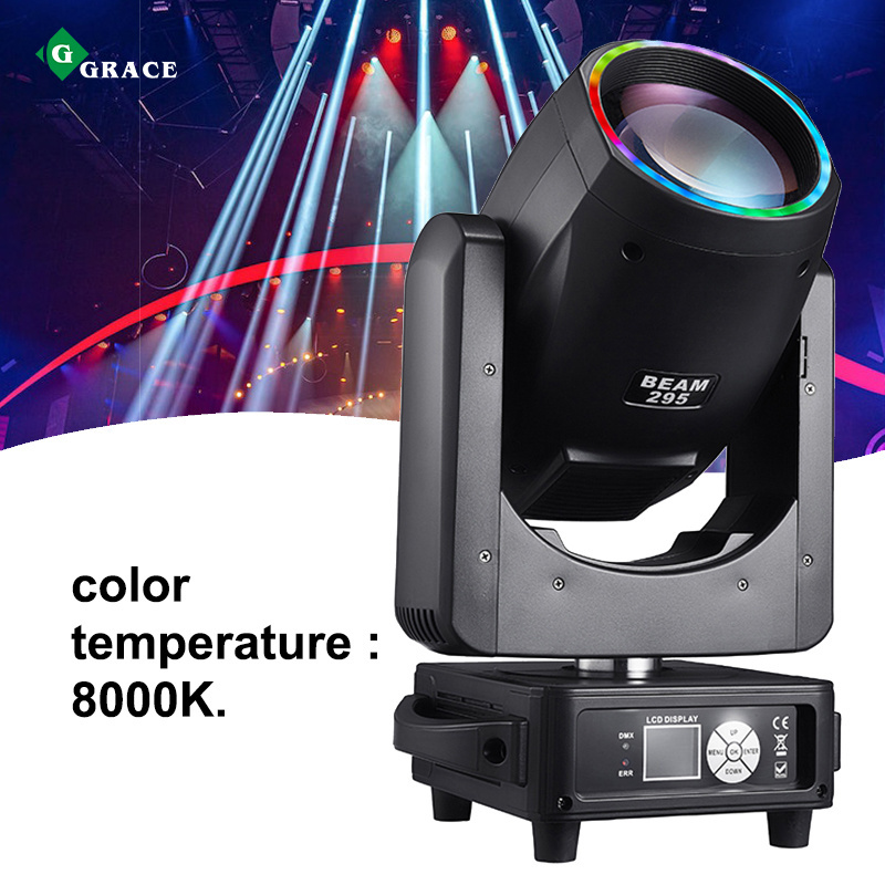 Igracelite 295W Beam MovingHead Ktv Nightclub Moving Head Disco Stage Light with Ring/Strip/Halo Light