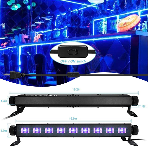 Grace Dj Disco Party Uv Led Wall Washer Bar 9LEDs*3W Black Light Night Club Bar