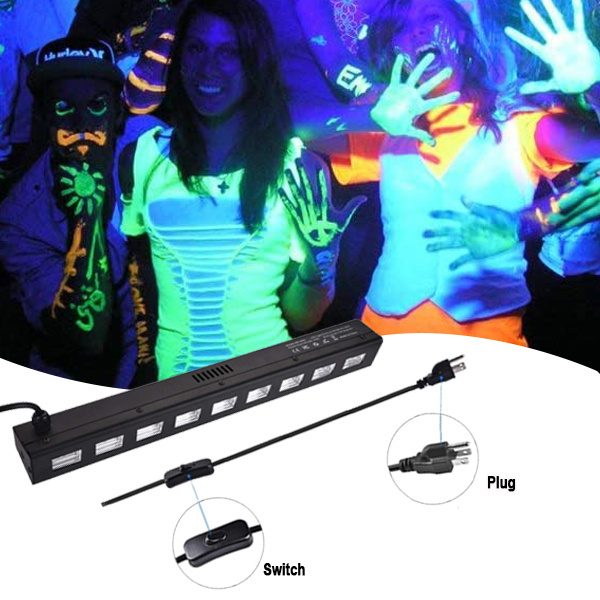 Grace Dj Disco Party Uv Led Wall Washer Bar 9LEDs*3W Black Light Night Club Bar