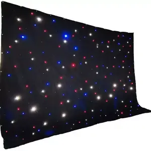 Grace Poles Stand LED Star Lights Shiny Black Velvet Backdrop Lights