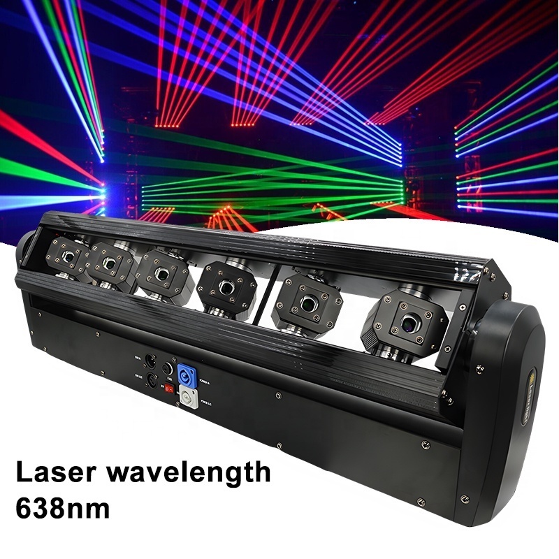 Grace Animation Disco DJ Light Lazer 6Eyes Red Green Blue or RGB Laser Beam Projector