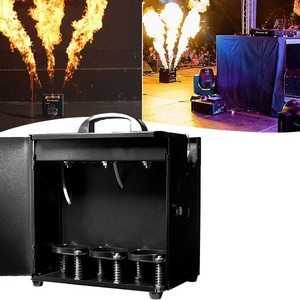 Igracelite LCD Display 3 Head Flame Thrower Stage Show Effect Fire Machine Flame Projector Stage Flame Machine