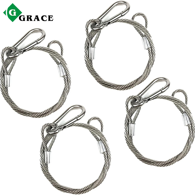 Grace Silver Black Rope Safety Steel Wire Stainless Steel Stage Light Safety Cable