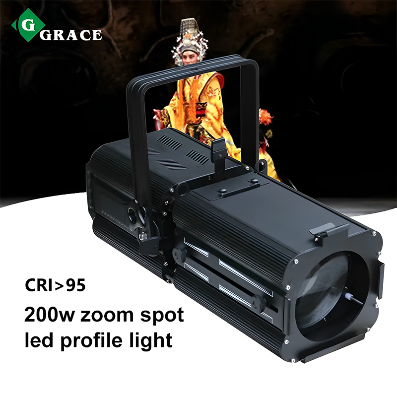 Grace 200w Led Ellipsoidal Leko Gobo Projector Zoom Spot Led Profile Light