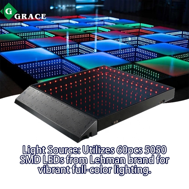 Grace Infinity Fast Setup DJ Light 2ft By 2ft Wireless 3D Mirror Magnet LED Dance Floor