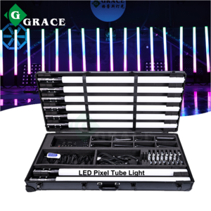 Igracelite 8Pcs *1Set IP65 1.2M Uplights Battery Wireless 360 Degree LED Pixel Tube Light Dmx