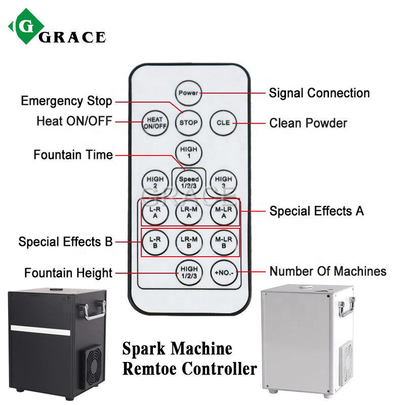 Igracelite 650w DMX Control Wireless Stage Fireworks Pyro Cold Sparkler Machine